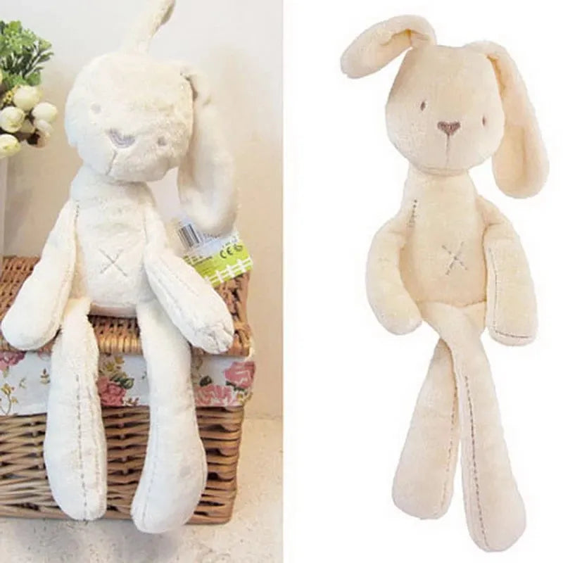 Beige soft plush bunny rabbit stuffed animal 55cm tall with long ears for baby gift