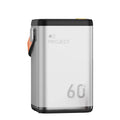 Yuantu Culture grey outdoor power bank showing multiple USB ports and large 60000mAh capacity label