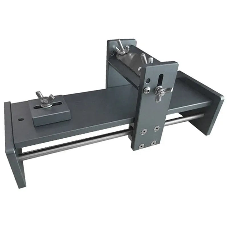Fixed angle sharpening tool made from aluminium alloy and stainless steel for woodworking chisels and knives.
