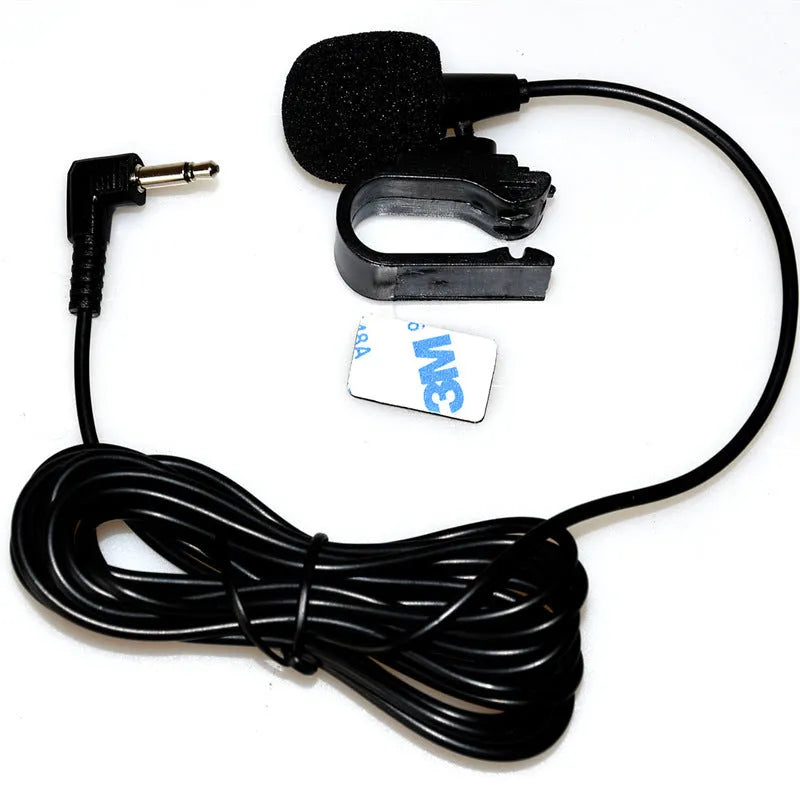 Black Bluetooth car microphone with three style options for vehicle installation