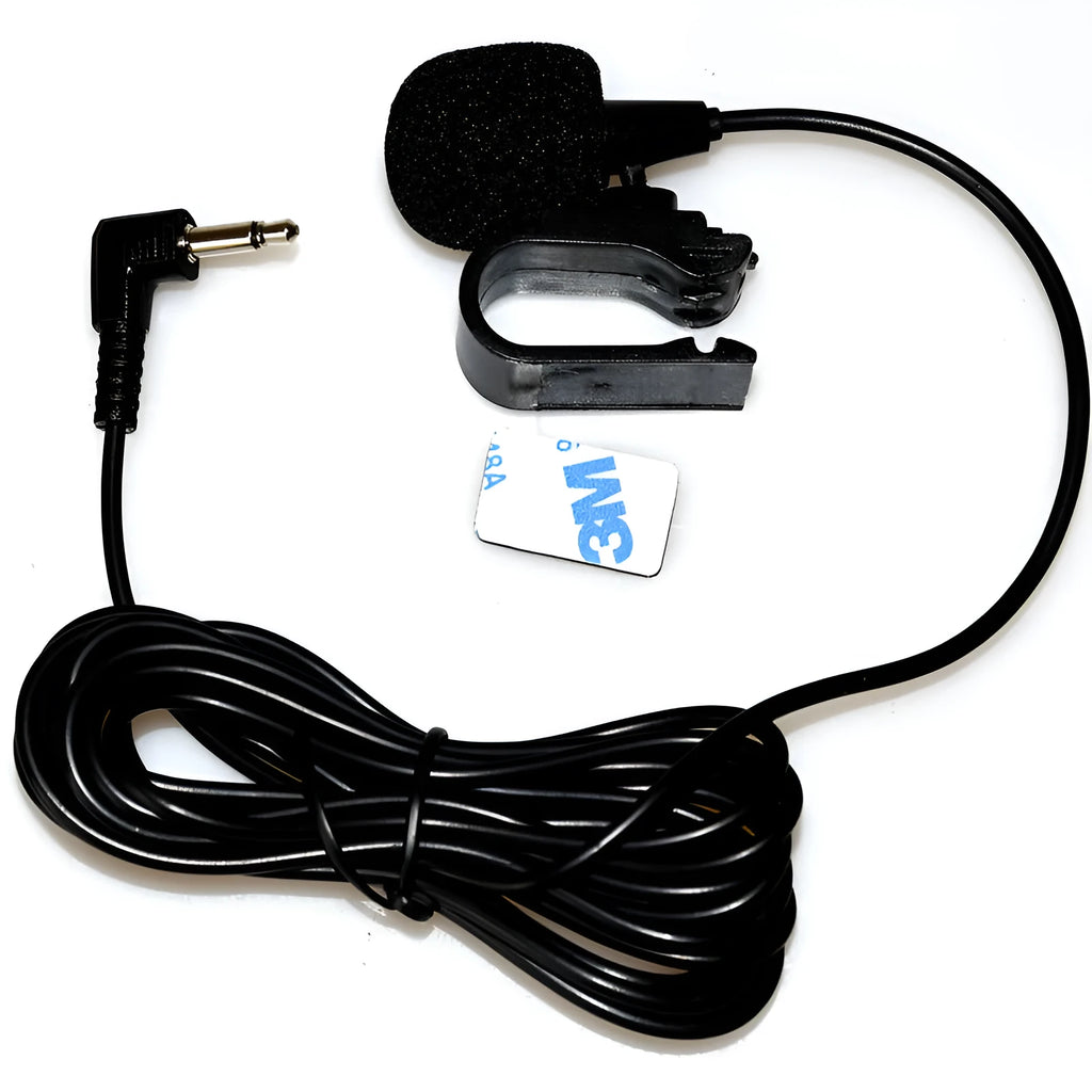 Black Bluetooth car microphone with three style options for vehicle installation