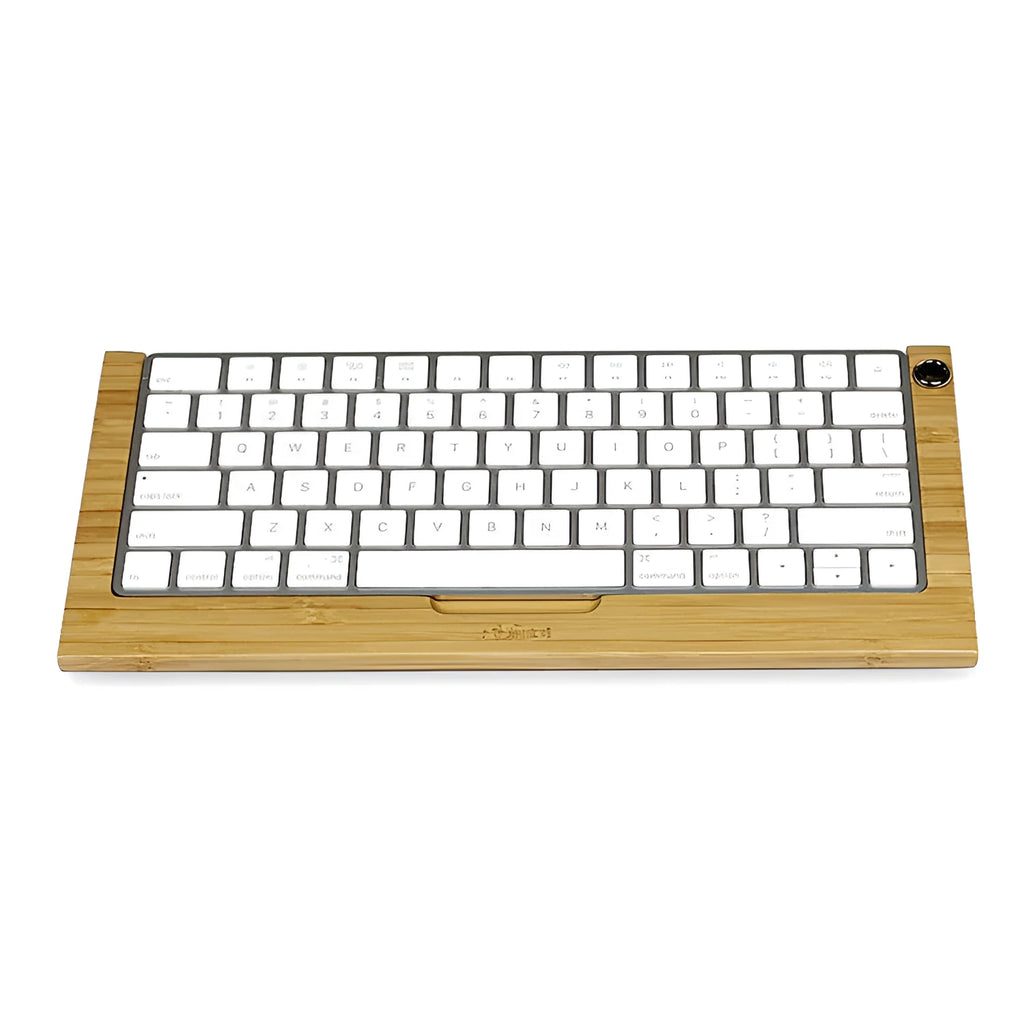 Bamboo Apple Bluetooth Keyboard Carrier for 2nd Gen keyboard, 31.5 x 14.7 x 2.3 cm, natural wood finish