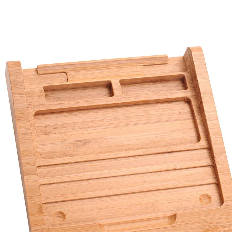 Bamboo wood Bluetooth touchpad bracket for Apple tablets on desk