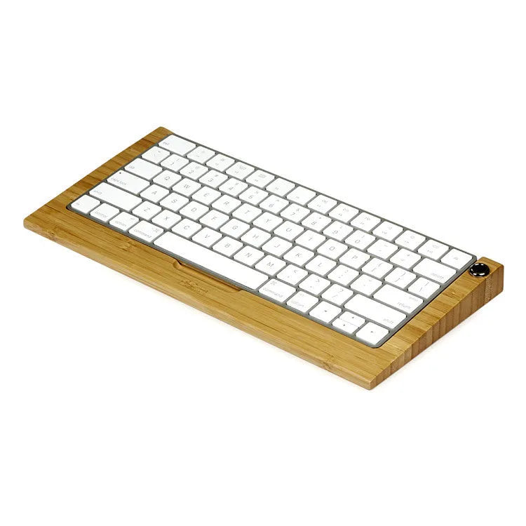 Bamboo Apple Bluetooth Keyboard Carrier for 2nd Gen keyboard, 31.5 x 14.7 x 2.3 cm, natural wood finish