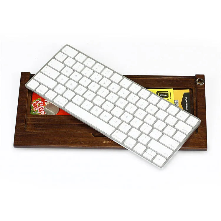 Bamboo Apple Bluetooth Keyboard Carrier for 2nd Gen keyboard, 31.5 x 14.7 x 2.3 cm, natural wood finish