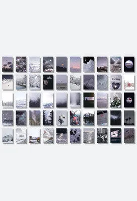 Japanese paper sticker book with 50 different pattern stickers for hand account collage, showing 4x6cm size