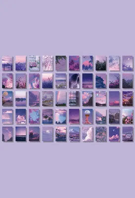 Japanese paper sticker book with 50 different pattern stickers for hand account collage, showing 4x6cm size