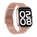 DT35 black smart watch with colour screen and silicone strap on wrist