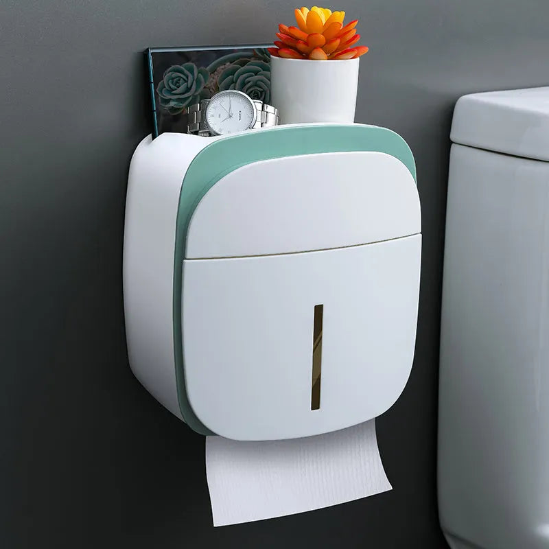 Plastic toilet storage box in compact size 235x130x125mm for bathroom organisation