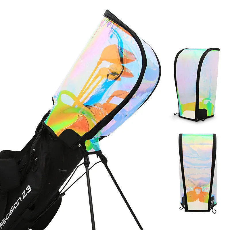 Colourful transparent bag hat with adjustable buckle for waterproof ball bag protection
