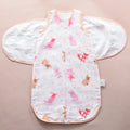 Cotton infant sleeping bag in cocoon style with wings, 75 cm, cartoon pattern, for baby 0-3 years
