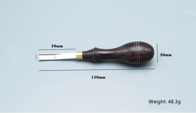 Sectional cutting wide shovel edge thinning knife and drum shovel leather hand tool kit