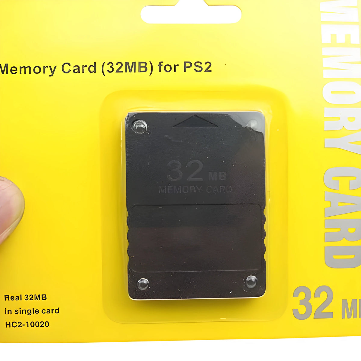 PS2 memory card game accessory with plug-in connector, multiple colours and capacities