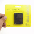 PS2 memory card game accessory with plug-in connector, multiple colours and capacities
