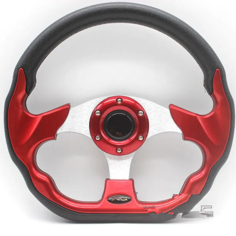 520mm polyurethane racing steering wheel in black with universal fit for modified vehicles and karts