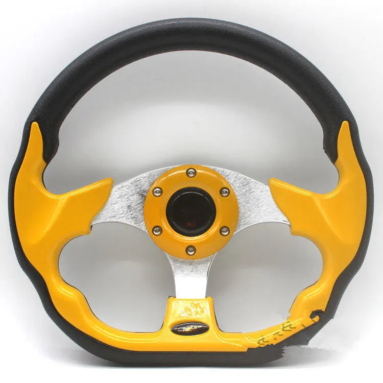 520mm polyurethane racing steering wheel in black with universal fit for modified vehicles and karts