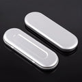 Rectangular tinplate cosmetic box 175 x 60 x 18mm with offset-printed lid, frosted iron pen and pencil packaging