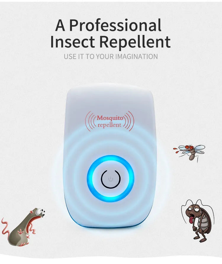 White compact electronic mosquito killer 5W for rooms under 20 square metres