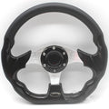 520mm polyurethane racing steering wheel in black with universal fit for modified vehicles and karts