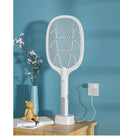 Rechargeable handheld mosquito swatter with metal grid and USB charging cable