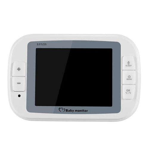 White 3.5 inch digital wireless baby monitor with separate UFO-style camera for nursery monitoring