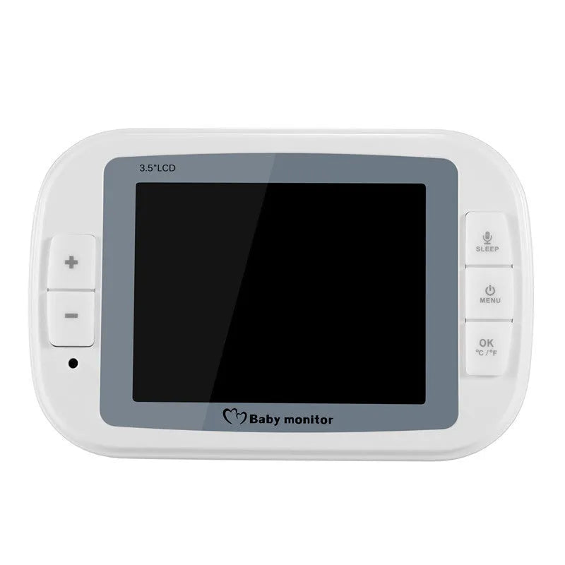 White 3.5 inch digital wireless baby monitor with separate UFO-style camera for nursery monitoring