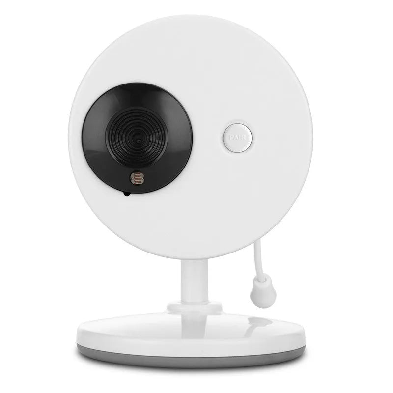White 3.5 inch digital wireless baby monitor with separate UFO-style camera for nursery monitoring