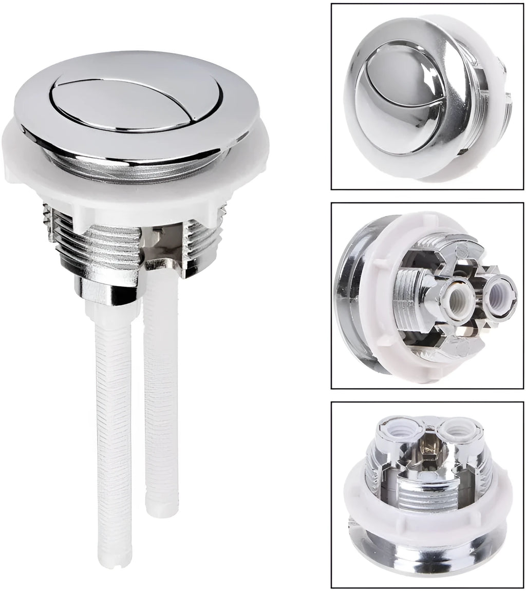 ABS plastic double flush button replacement kit for toilets, showing 38mm specification.