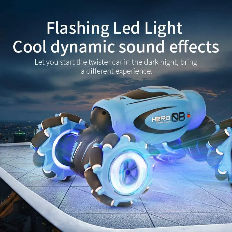 Gesture sensing deformation remote control car in blue, green, or orange colour with somatosensory remote.