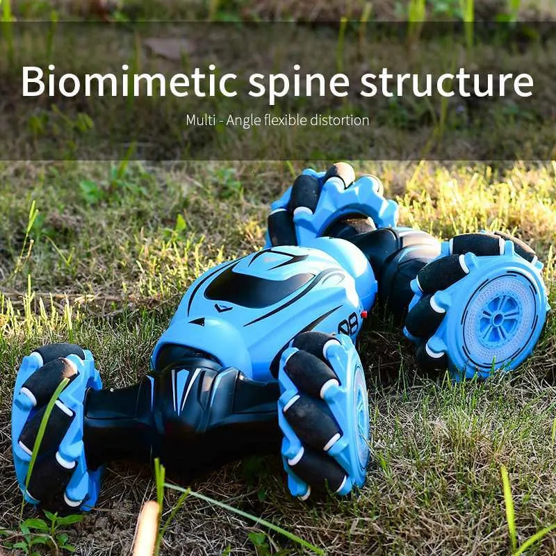 Gesture sensing deformation remote control car in blue, green, or orange colour with somatosensory remote.