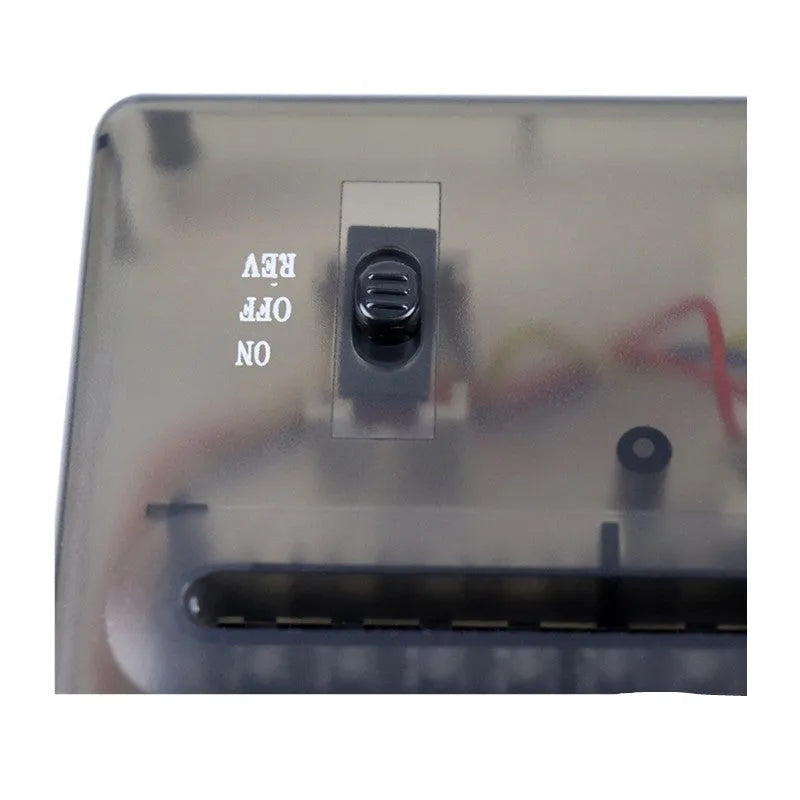 Small electric A4 paper shredder, strip cut, desktop size, for home or office use