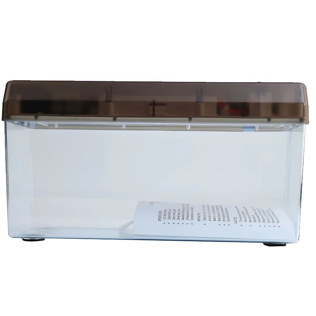 Small electric A4 paper shredder, strip cut, desktop size, for home or office use