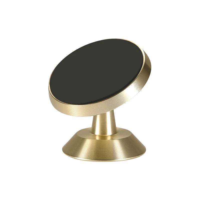 Universal magnetic car phone holder in black, compact size for dashboard or vent mounting