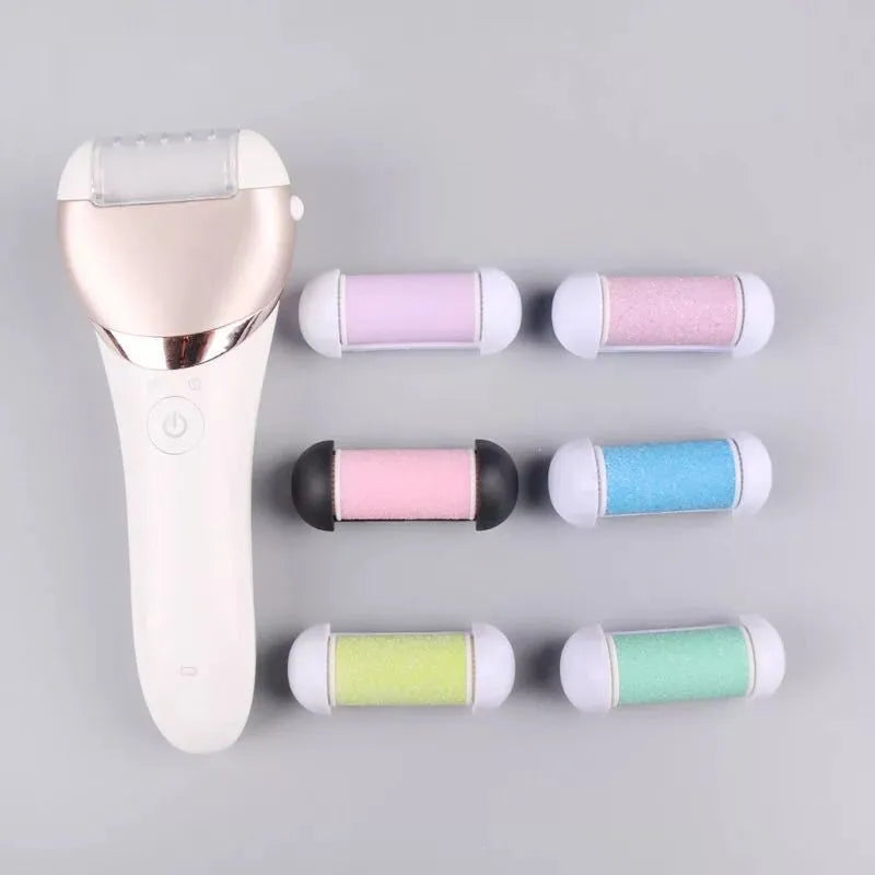 Five-in-one rechargeable ladies shaver and plucker in white, ABS body, whole body washing, 0.9KG
