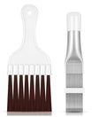 Stainless steel air conditioner fin comb cleaning brush and metal fin comb tool set
