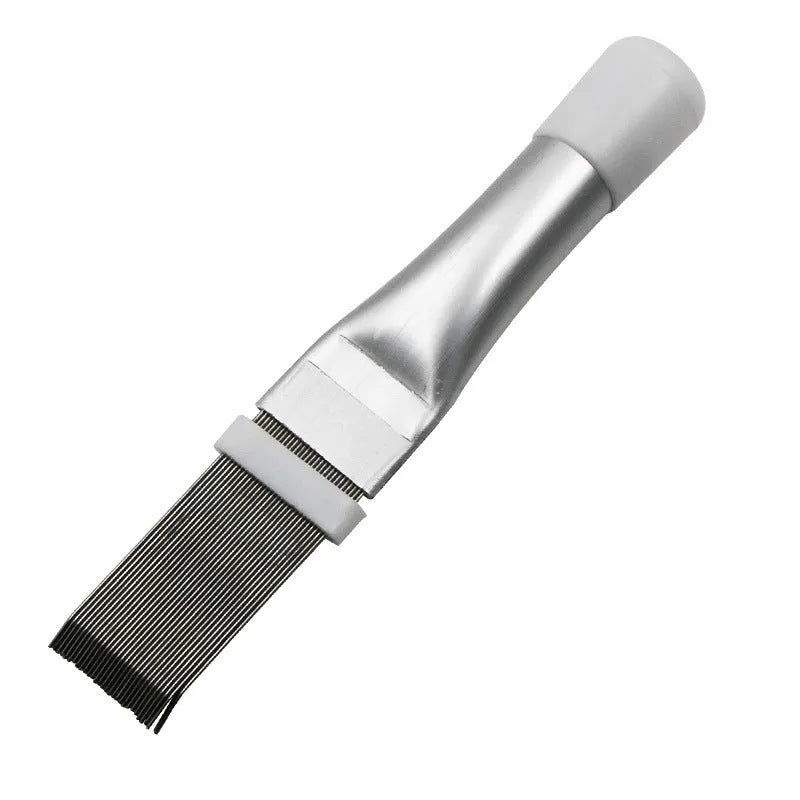 Stainless steel air conditioner fin comb cleaning brush and metal fin comb tool set