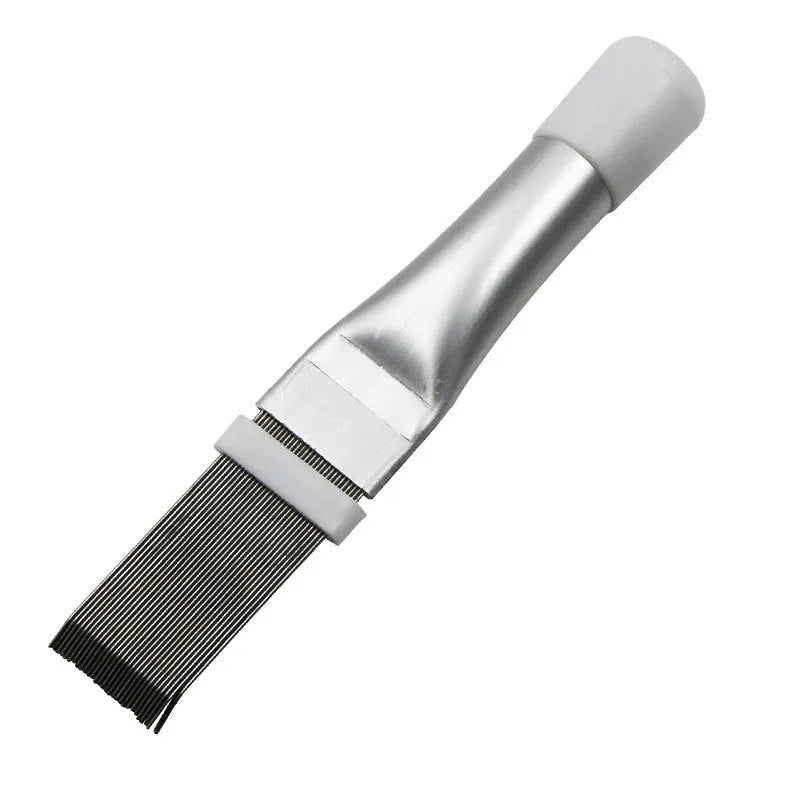 Stainless steel air conditioner fin comb cleaning brush and metal fin comb tool set