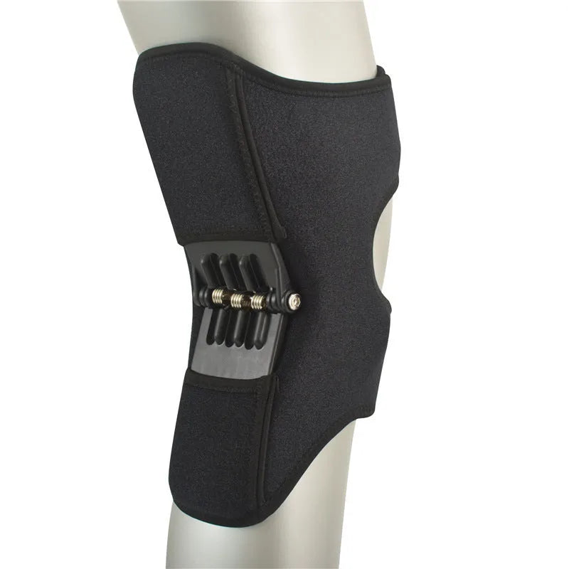 Green spandex knee support pad, free size, for hiking, climbing and camping
