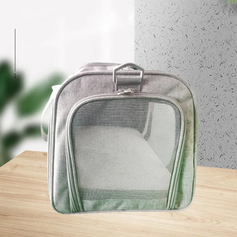 Thickened waterproof nylon pet car bag 44x28x28cm in black for travel