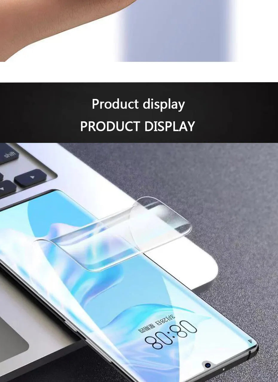 Three-pack of clear hydrogel screen protector films for Huawei and Honor smartphones