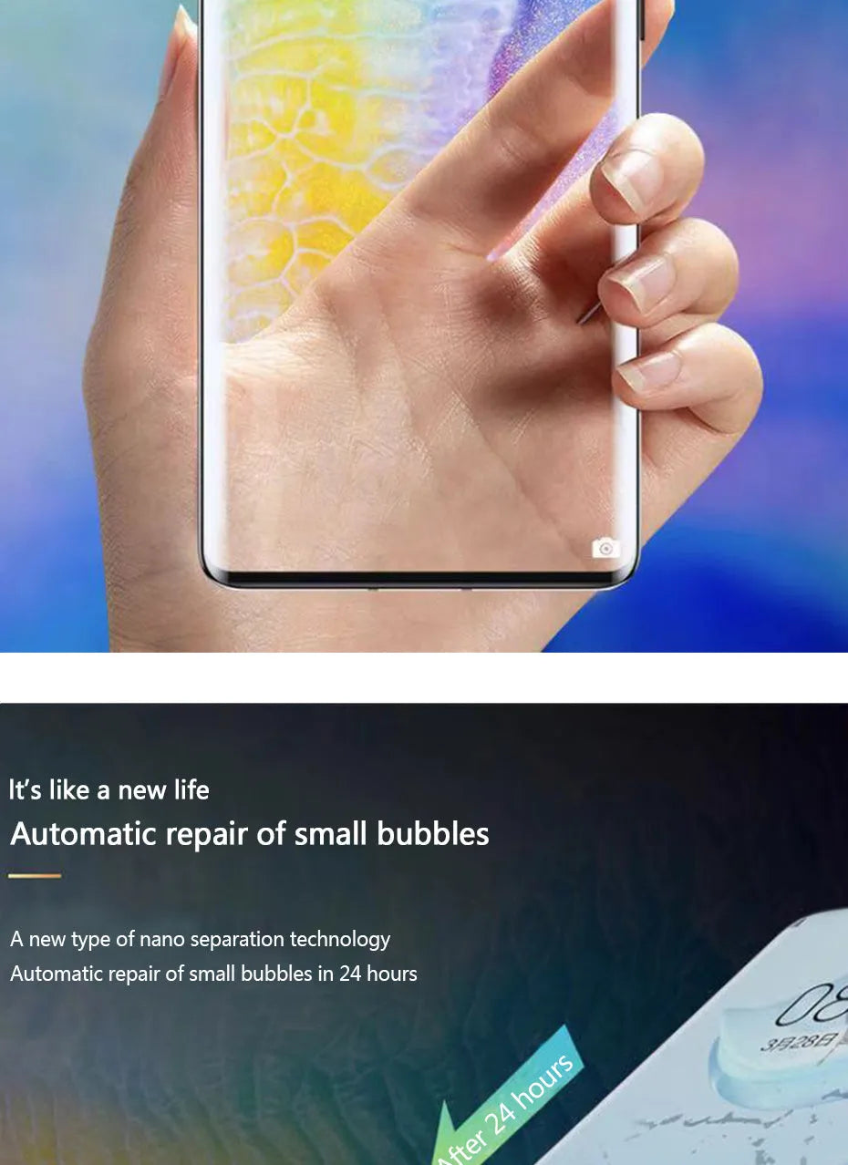 Three-pack of clear hydrogel screen protector films for Huawei and Honor smartphones