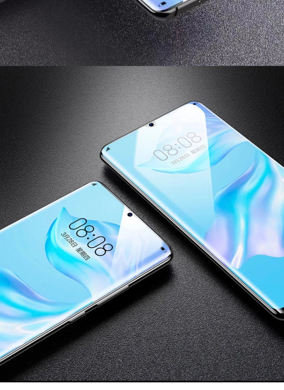 Three-pack of clear hydrogel screen protector films for Huawei and Honor smartphones