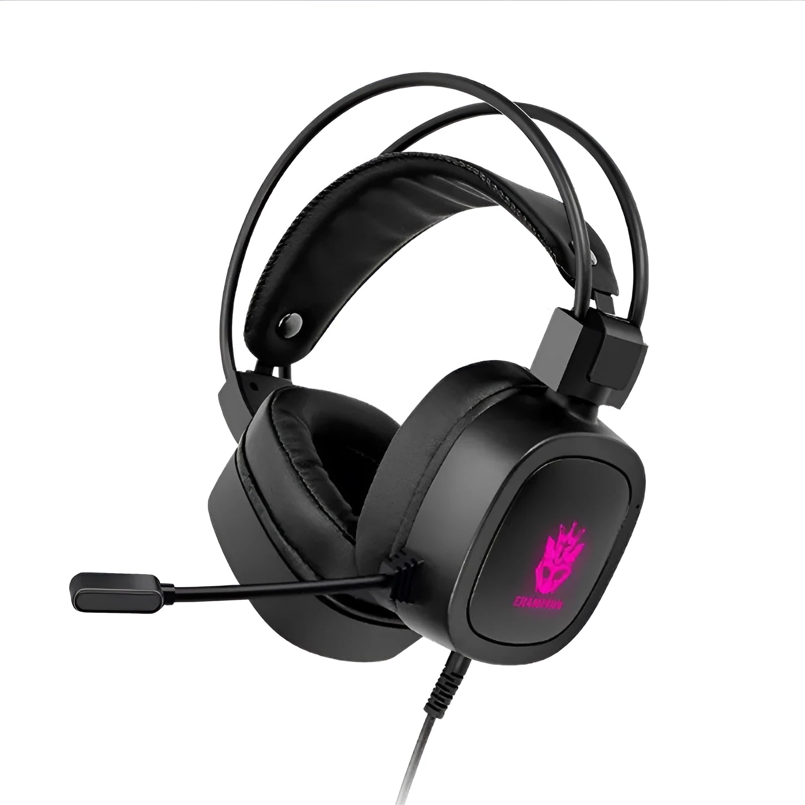Gaming headset with microphone, 50mm speaker, sponge earpads, black colour