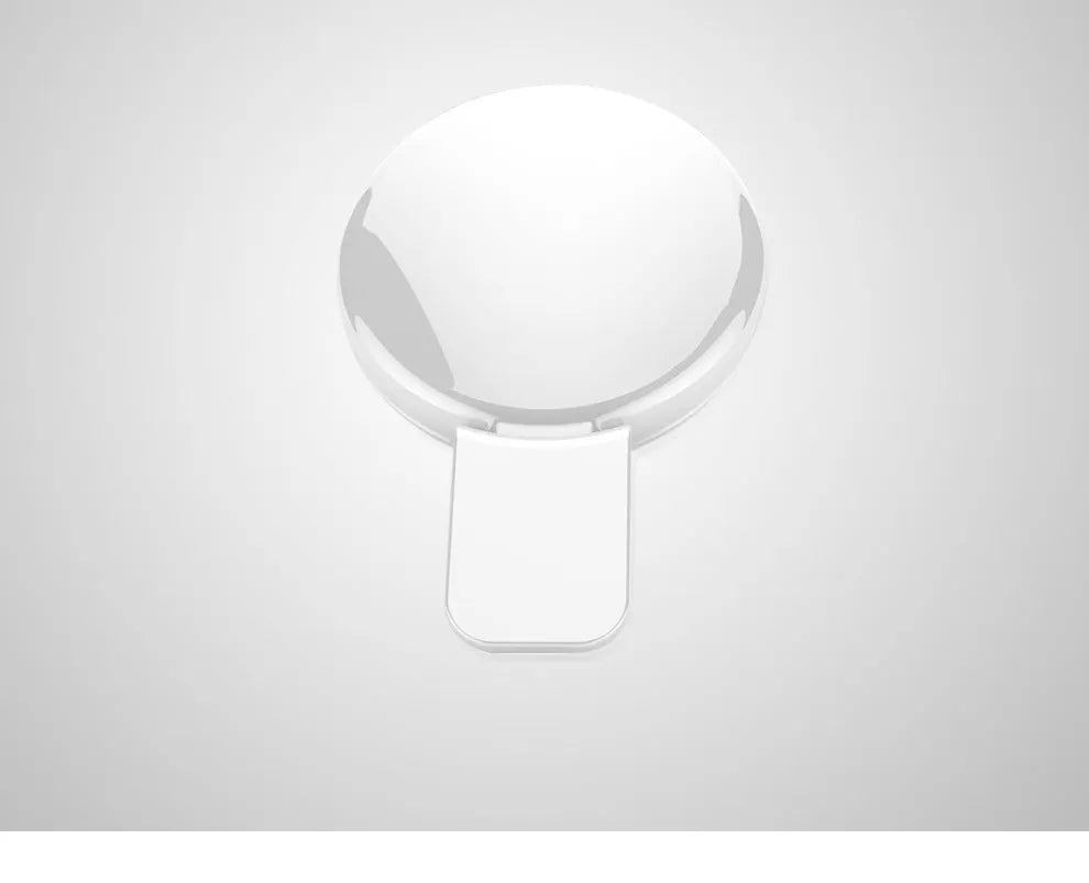 Mobile phone selfie fill light with continuous LED illumination and adjustable brightness settings