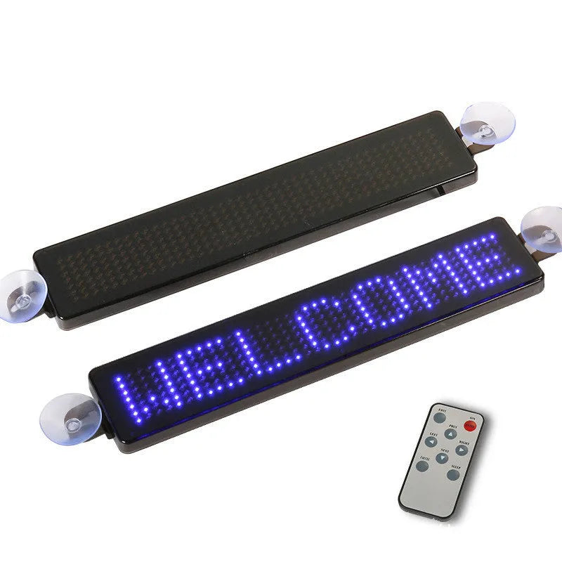 Monochrome LED car screen 230*50*10mm for rear window advertising with horizontal scroll display