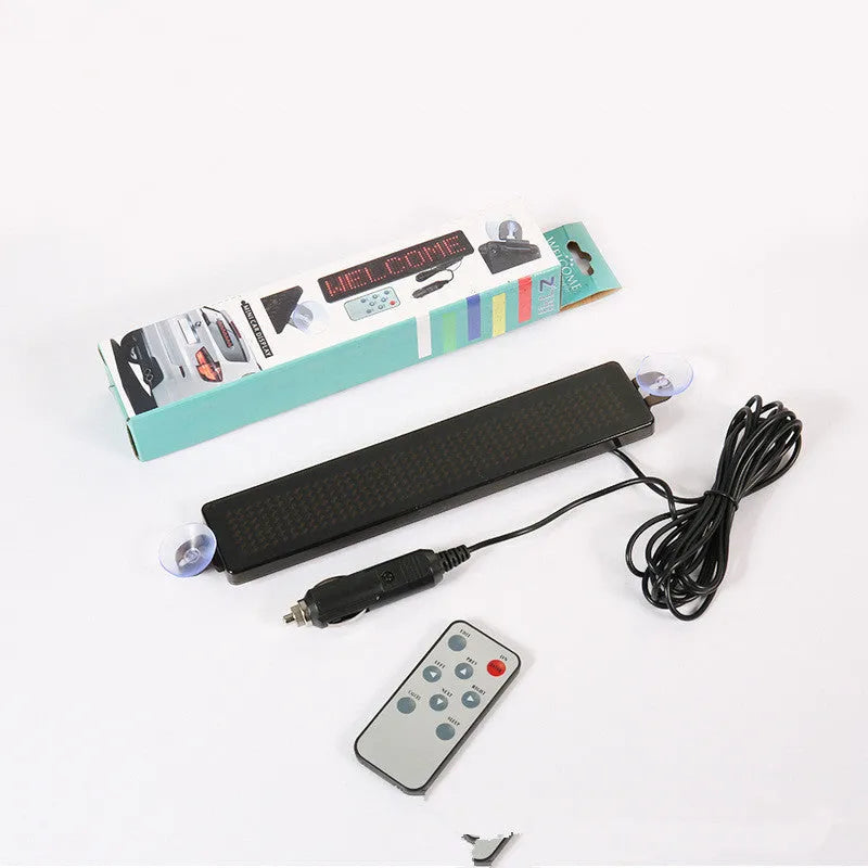 Monochrome LED car screen 230*50*10mm for rear window advertising with horizontal scroll display