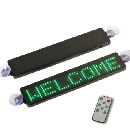 Monochrome LED car screen 230*50*10mm for rear window advertising with horizontal scroll display