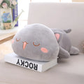 Plush cat toy in white, 50cm size, with soft plush fabric and cute expression, suitable as a gift or decoration.