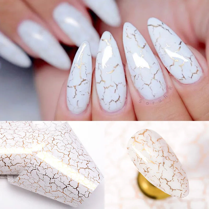 Multicolor marble starry sky transfer paper nail stickers on starry sky paper, 10g net content, style options A and B