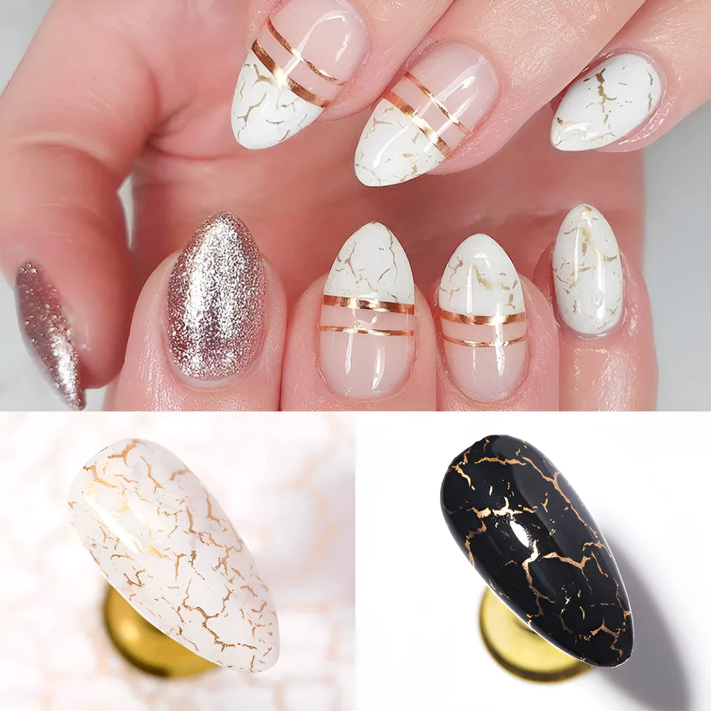 Multicolor marble starry sky transfer paper nail stickers on starry sky paper, 10g net content, style options A and B